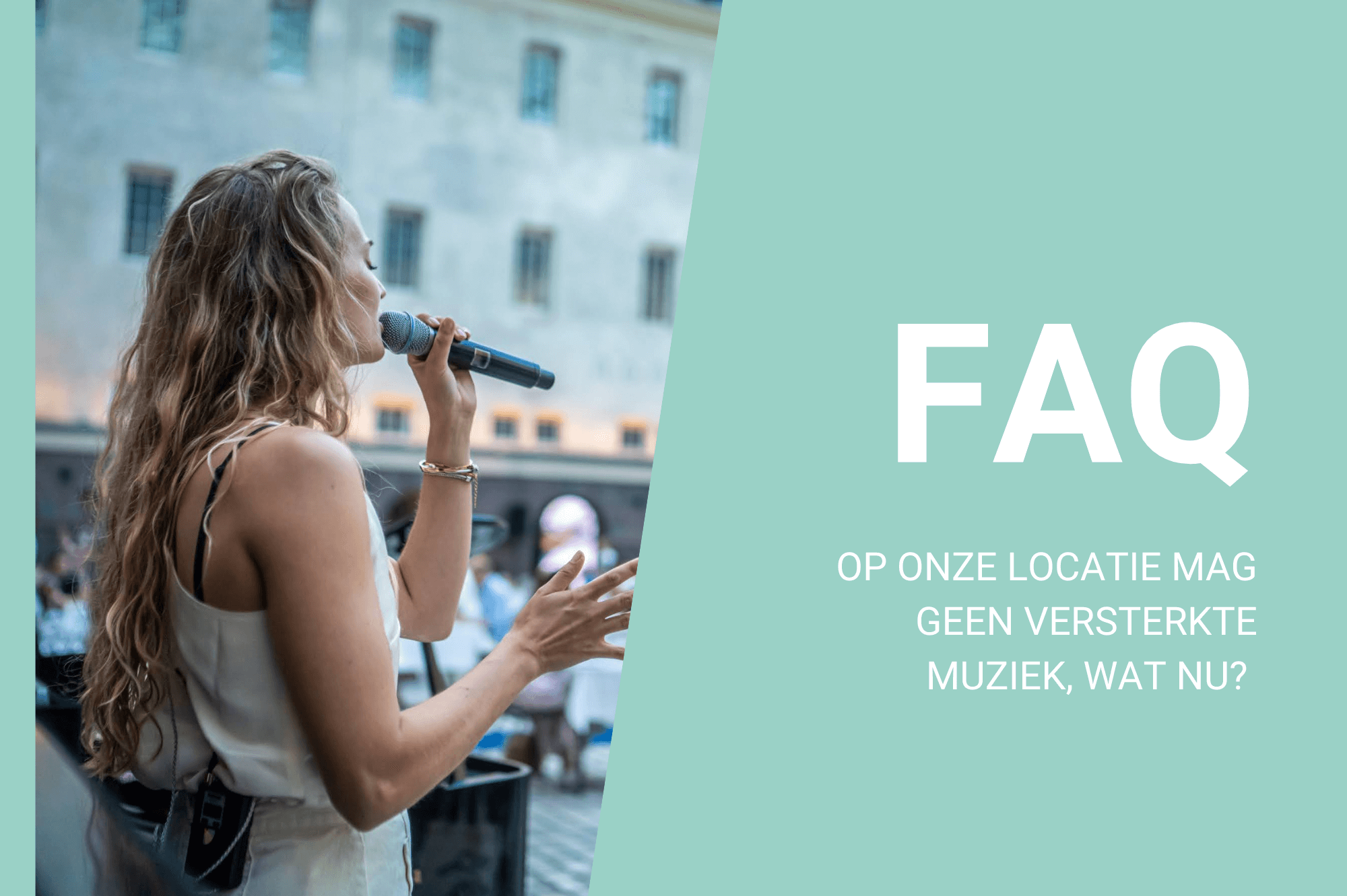 geen versterkte muziek op trouwlocatie
